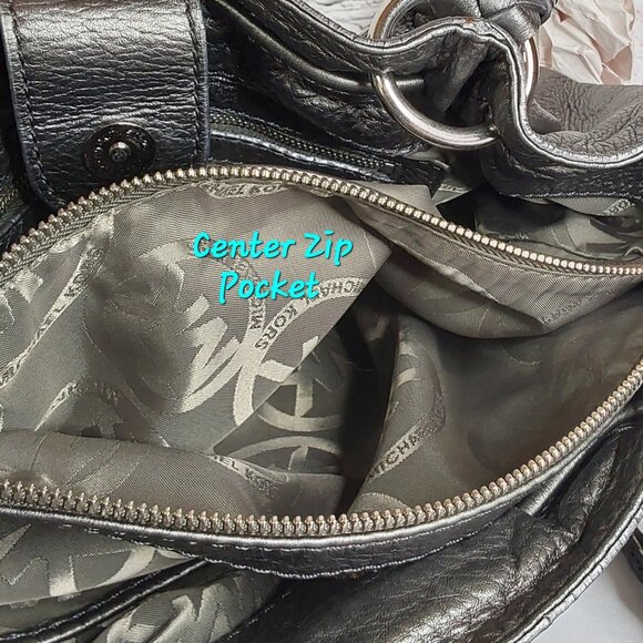 MICHAEL KORS 'ASTOR' GROMMET LEATHER TOTE BAG BRAIDED STRAPS CORSET STYLE - Picture 7 of 16